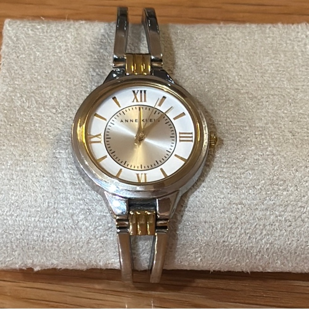 Anne Klein Silver and Gold Two-Tone Watch